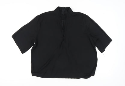 Boohoo Women's Black High Neck Top, Size 14