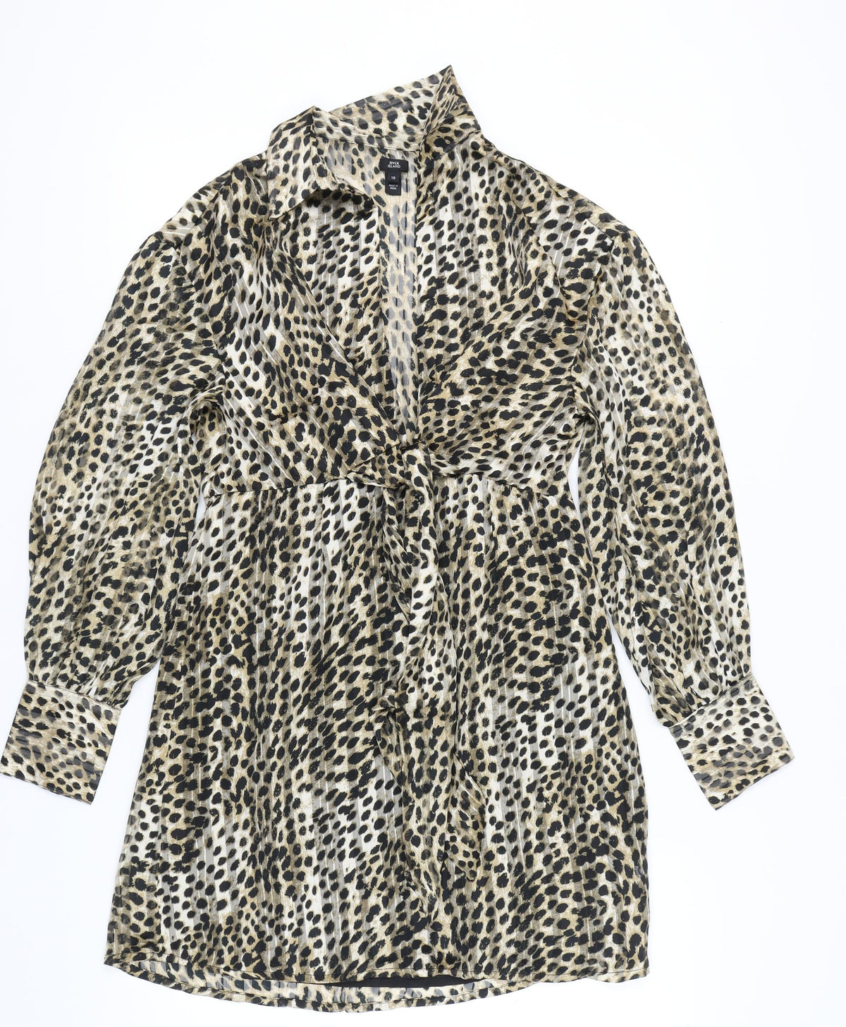 River Island Women's Multicoloured Animal Print Shirt Dress