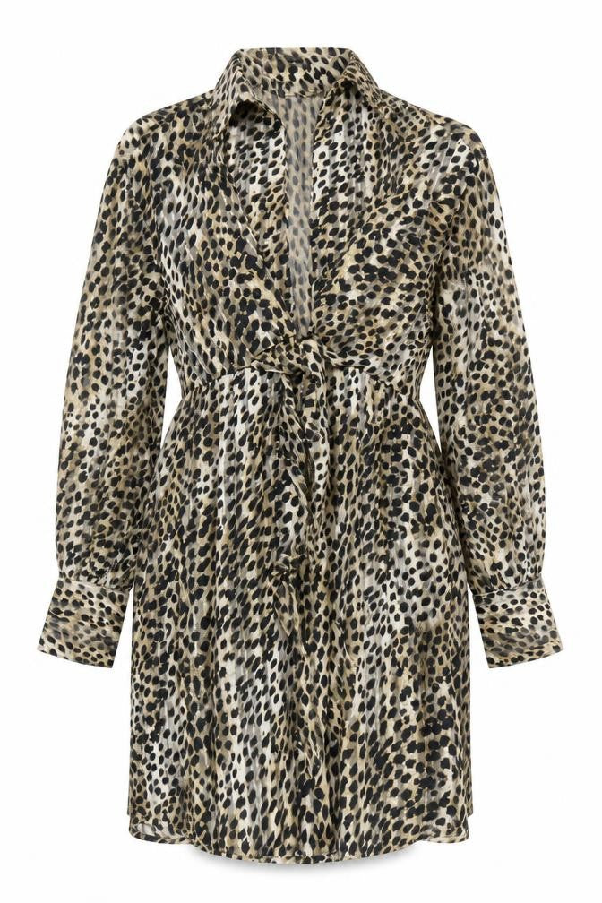 River Island Women's Multicoloured Animal Print Shirt Dress