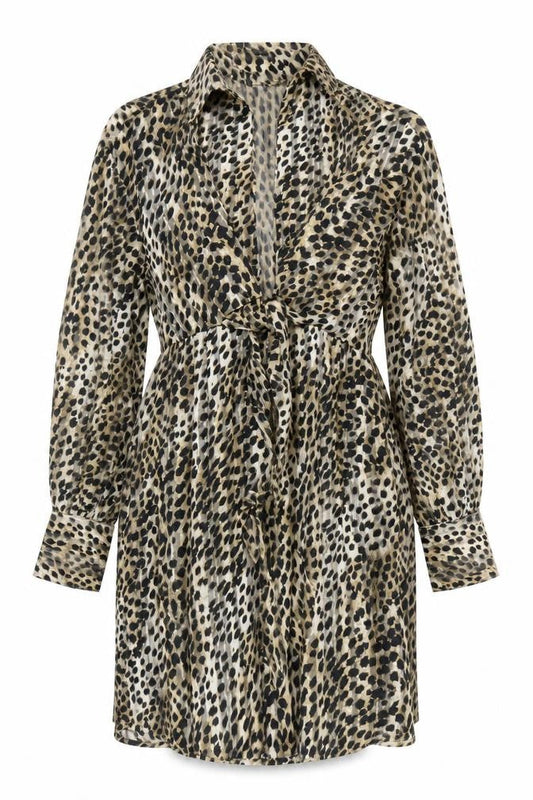 River Island Women's Multicoloured Animal Print Shirt Dress