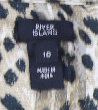 River Island Women's Multicoloured Animal Print Shirt Dress