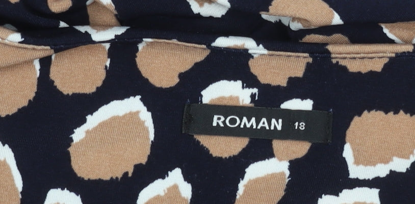 Roman Women's Multi Animal Print Long Sleeve Dress