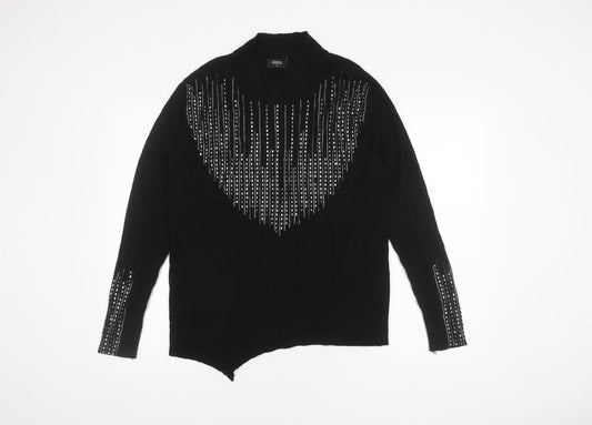Klass Women's Black Studded Tunic Jumper XL