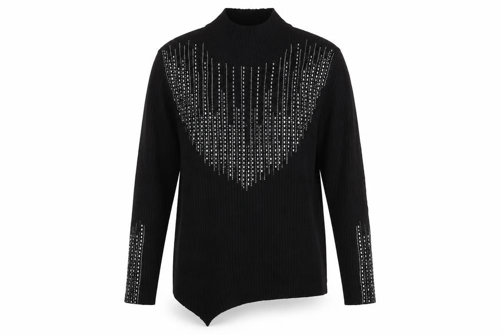 Klass Women's Black Studded Tunic Jumper XL