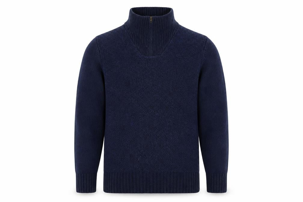 Peter Gribby Men's Blue Wool Cotton Jumper M