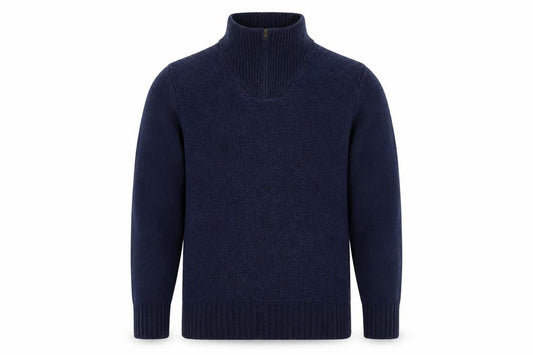 Peter Gribby Men's Blue Wool Cotton Jumper M