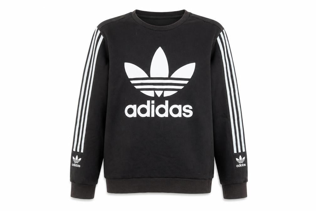 Adidas Boys Black Logo Pullover Sweatshirt 13-14 Years