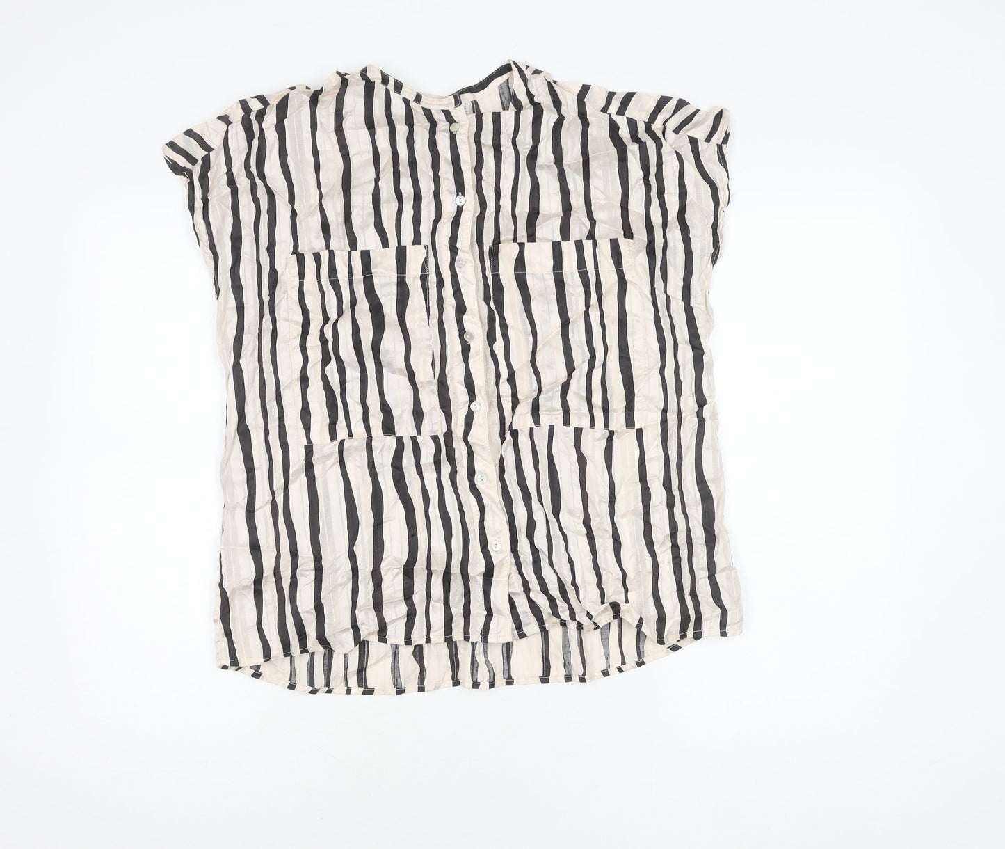 MNG Women's Multicoloured Striped Blouse S