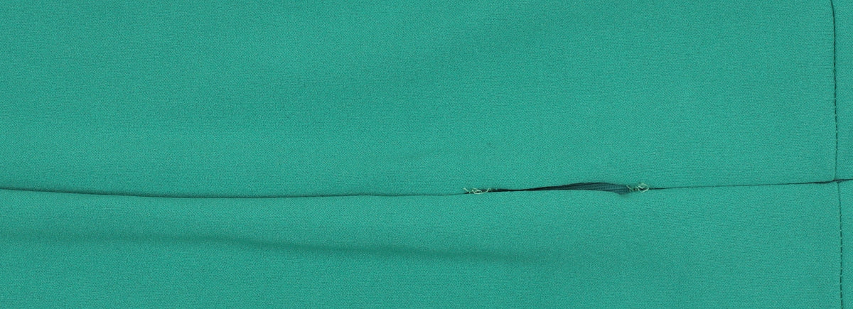 walG Women's Green Sheath Dress Size 10 Ruffle Sleeve