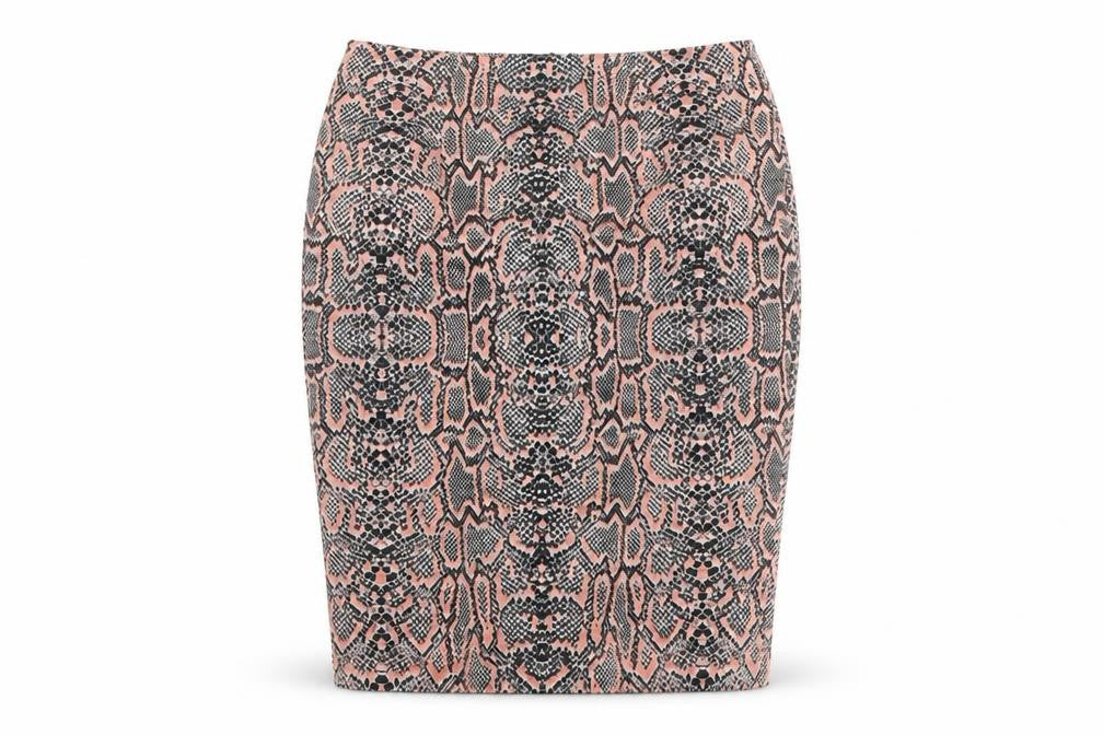 Marks & Spencer Women's Orange Animal Print Pencil Skirt, Size 8