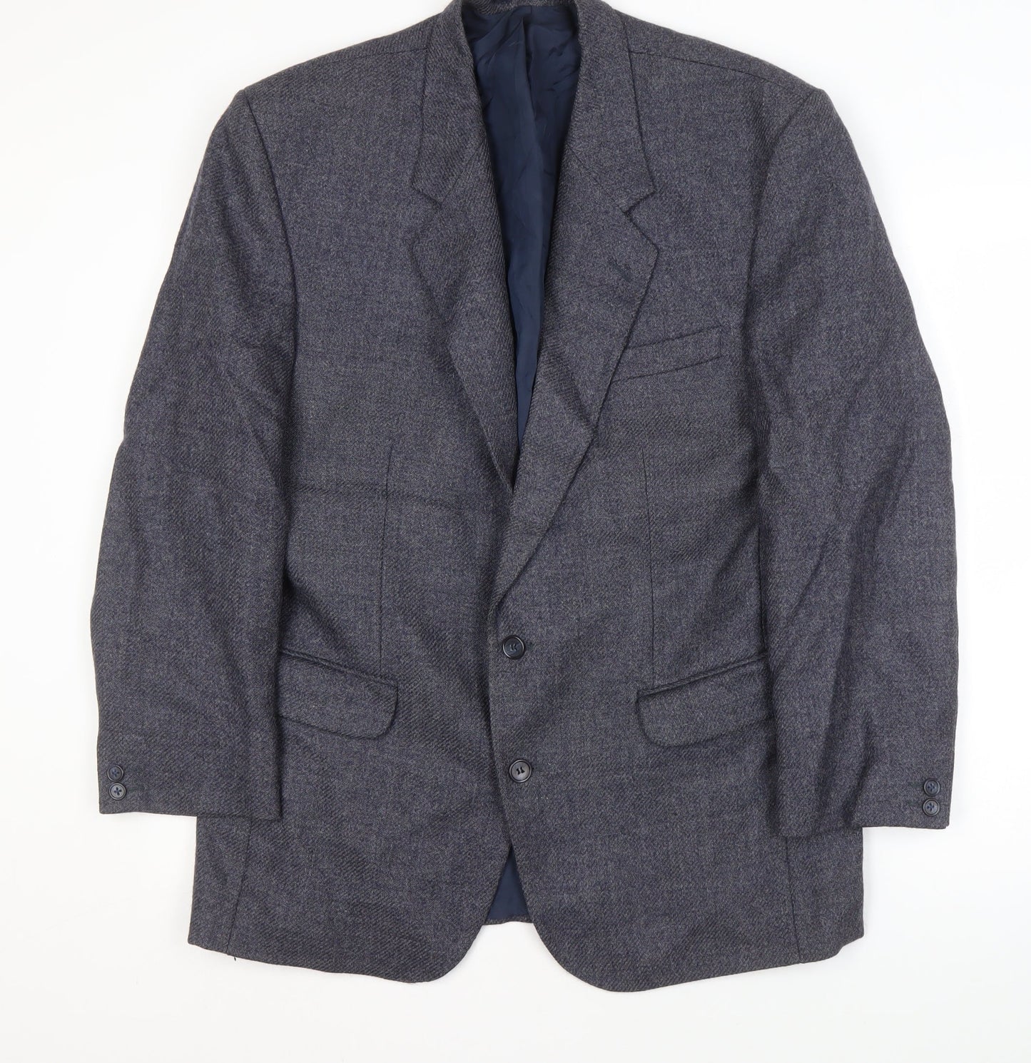 Wellington Men's Grey Wool Blazer, 42R, Classic Style