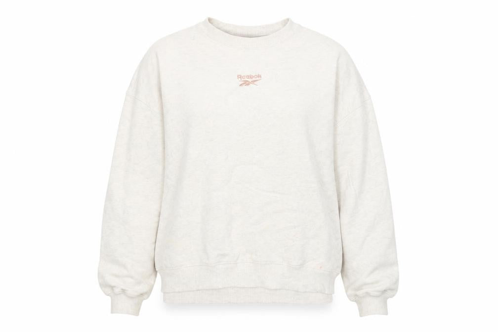 Reebok Beige Unisex Pullover Sweatshirt, M, Casual Style