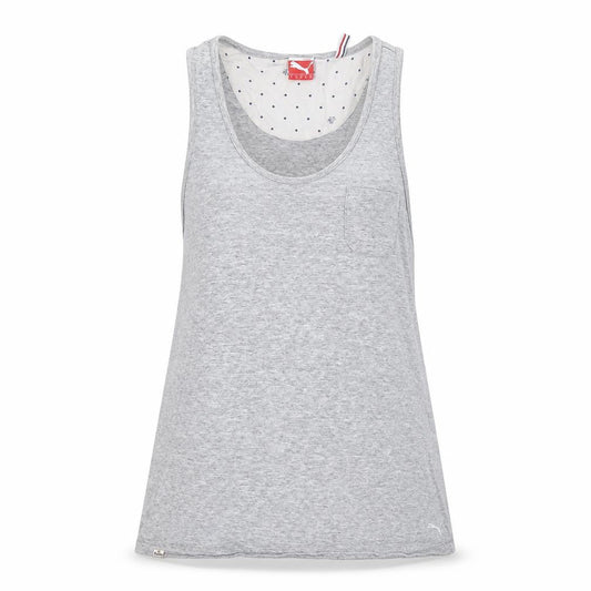 Front view of Puma Women's Grey Tank Top, size 10, Activewear