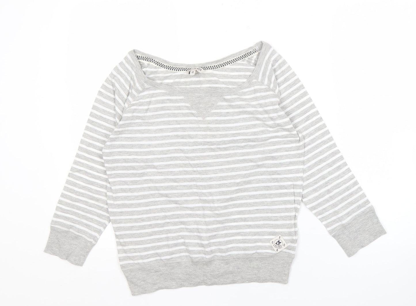 SoulCal & Co Women's Grey Striped Long Sleeve Jumper