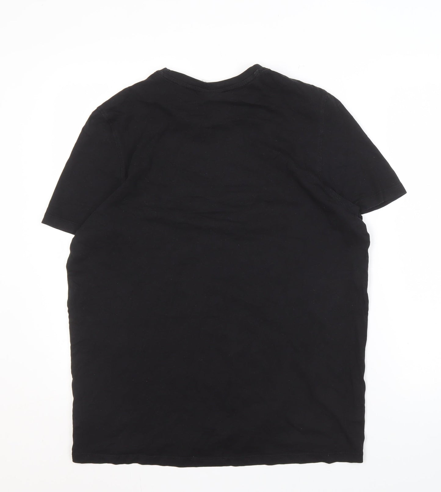 Slazenger Men's Black T-Shirt Medium Crew Neck Logo