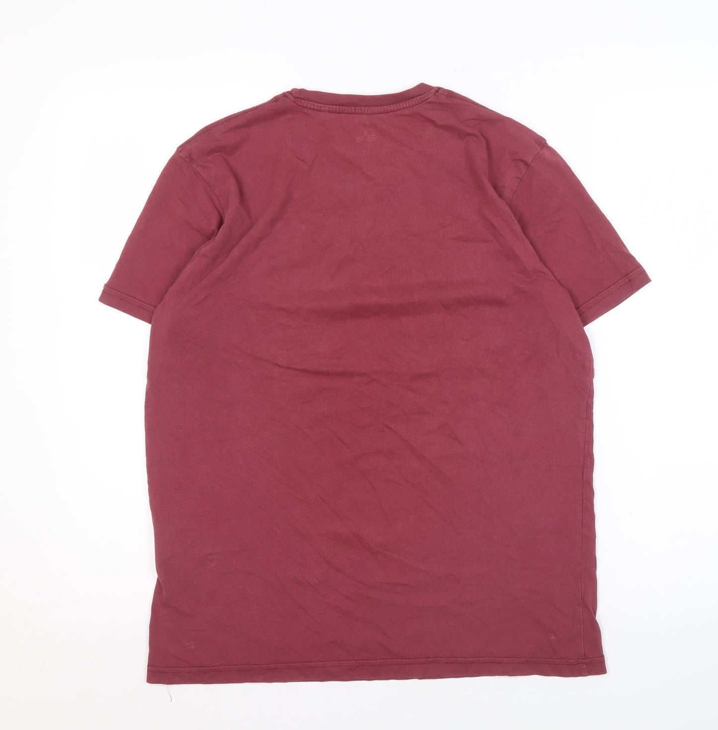 Alpha Industries Men's Red Medium Crew Neck T-Shirt