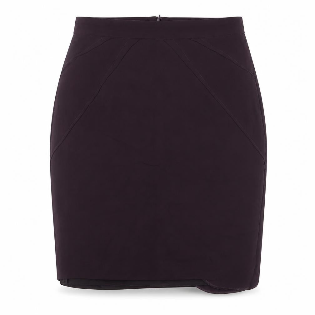 Reiss Women Purple Pencil Skirt UK 12 Viscose Blend
