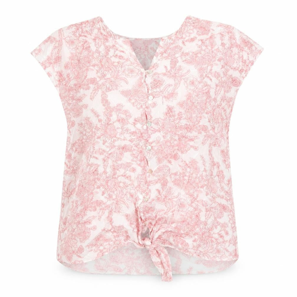 Phase Eight Women's Pink Floral Blouse, Size 8, Viscose