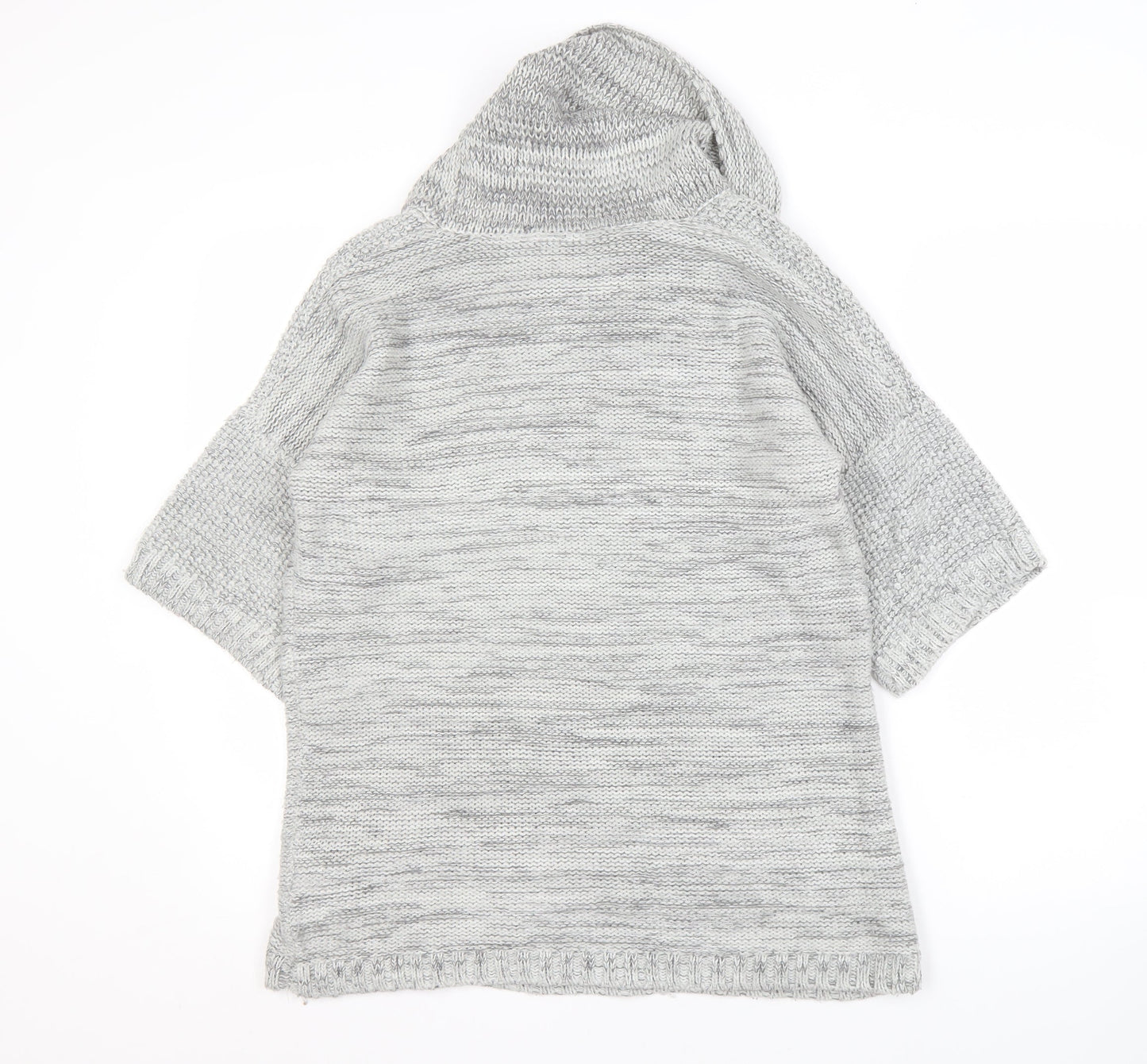 Oasis Women's Grey Cowl Neck Cable-Knit Pullover