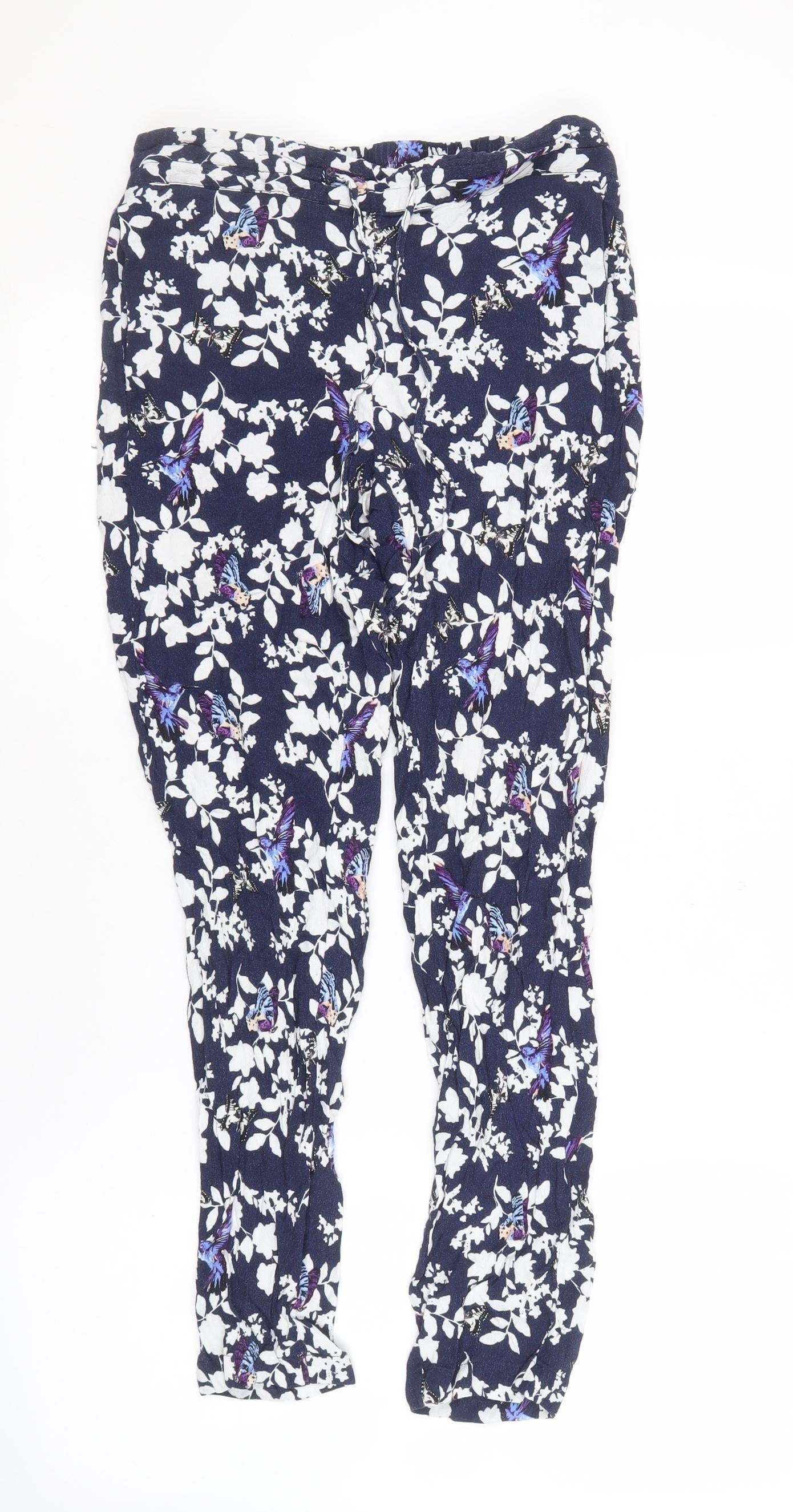 Oasis Women's Blue Floral Leggings Size 8