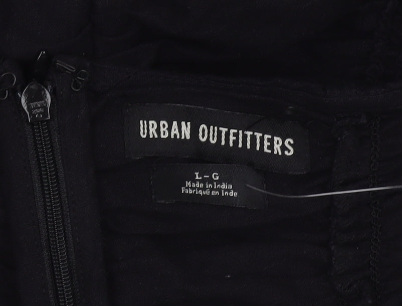 Urban Outfitters Women Black Strapless Dress L