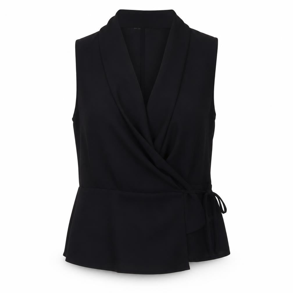 Coast Women's Black Wrap Blouse Size 14