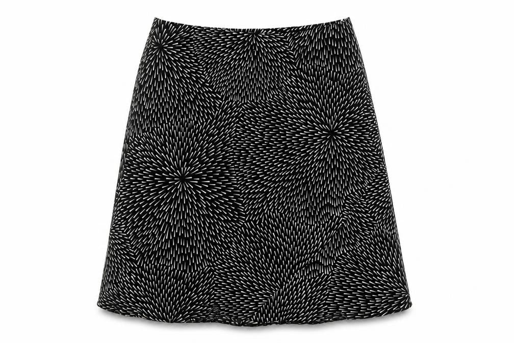 Berketex Women Black Geometric Skirt Size 22