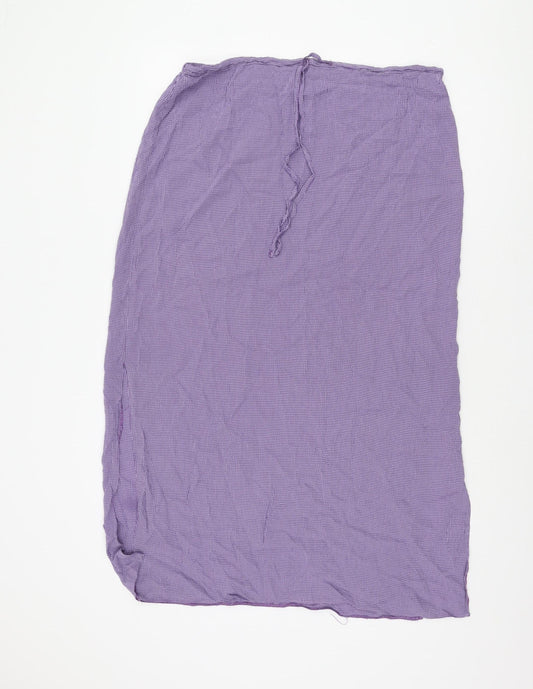 Wallis Women's Purple Midi Check Skirt Size 16