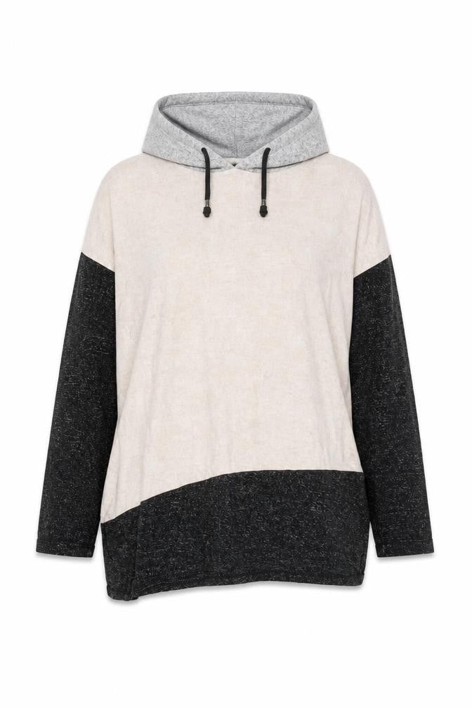 Wallis Women's Hooded Jumper Beige Grey Medium