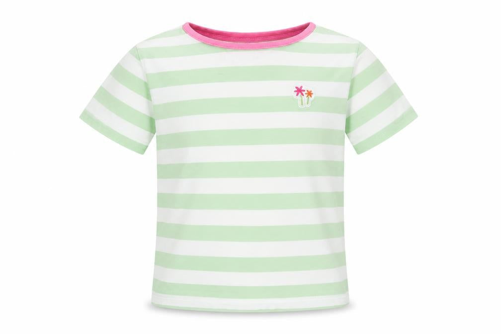 Mountain Warehouse Girls Green Striped T-Shirt 5-6 Years