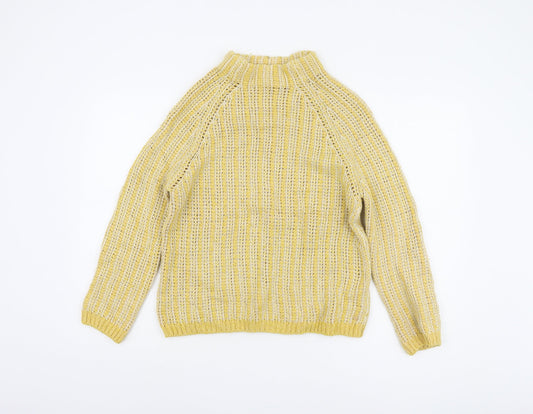 Marc O'Polo Women's Yellow L Open-Knit Jumper