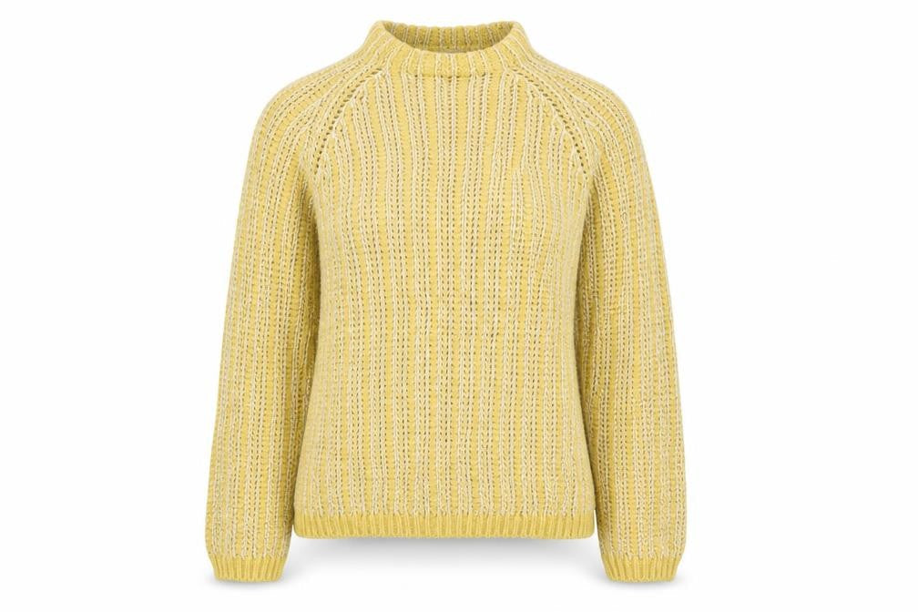 Marc O'Polo Women's Yellow L Open-Knit Jumper