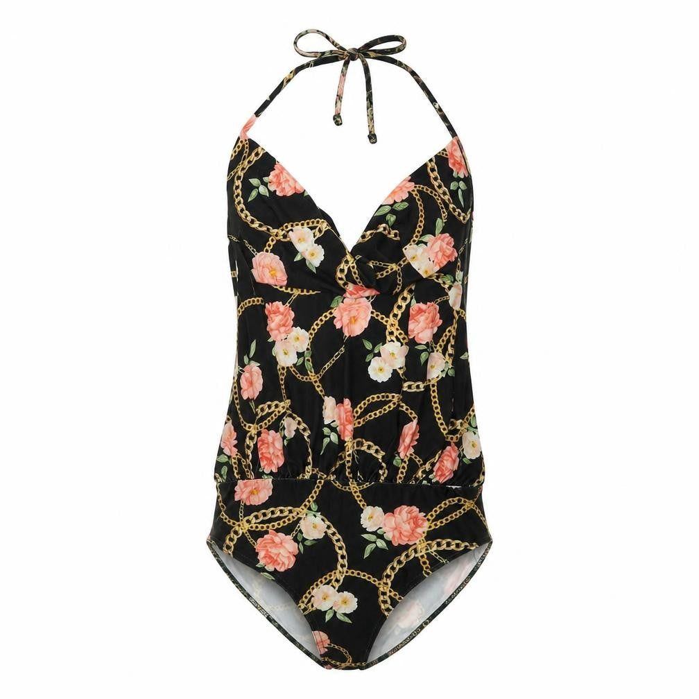Miss Selfridge Women's Black Floral Bodysuit Size 6