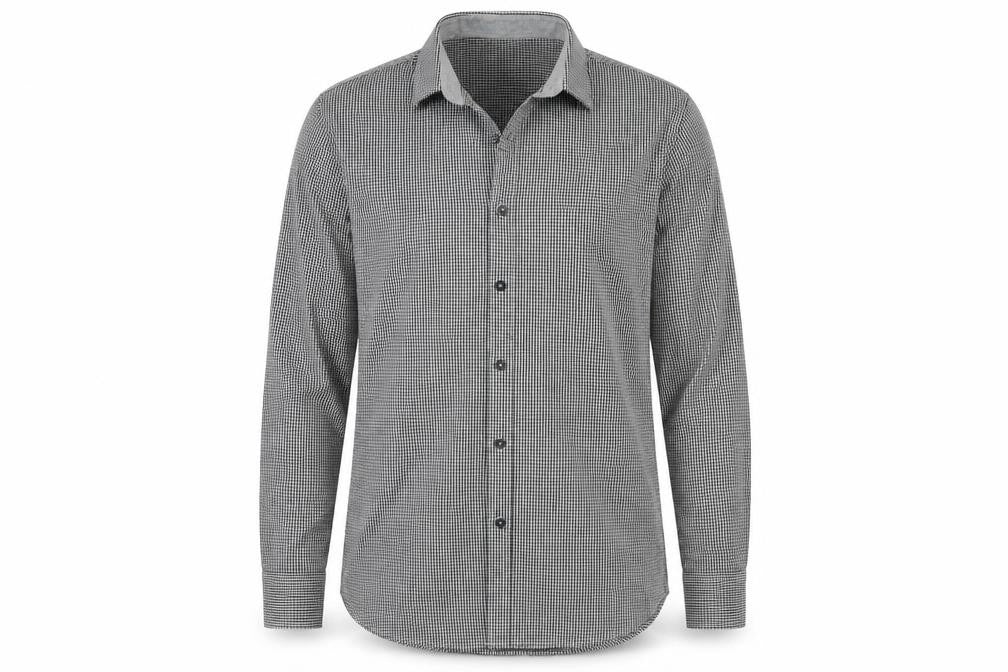 Luis Maldino Men's Black Check Slim Fit Shirt XL