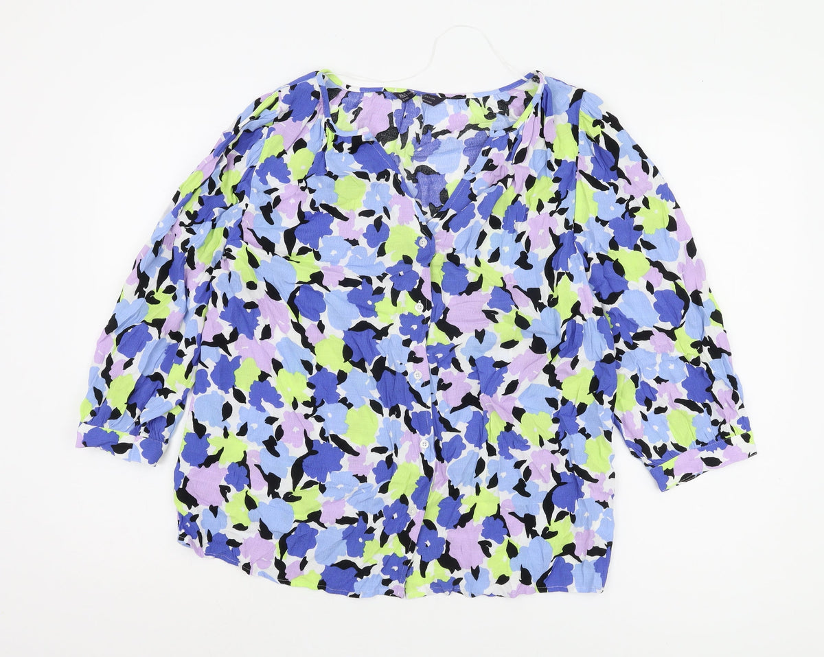 Marks & Spencer Women’s Multicoloured Floral Blouse Size 10