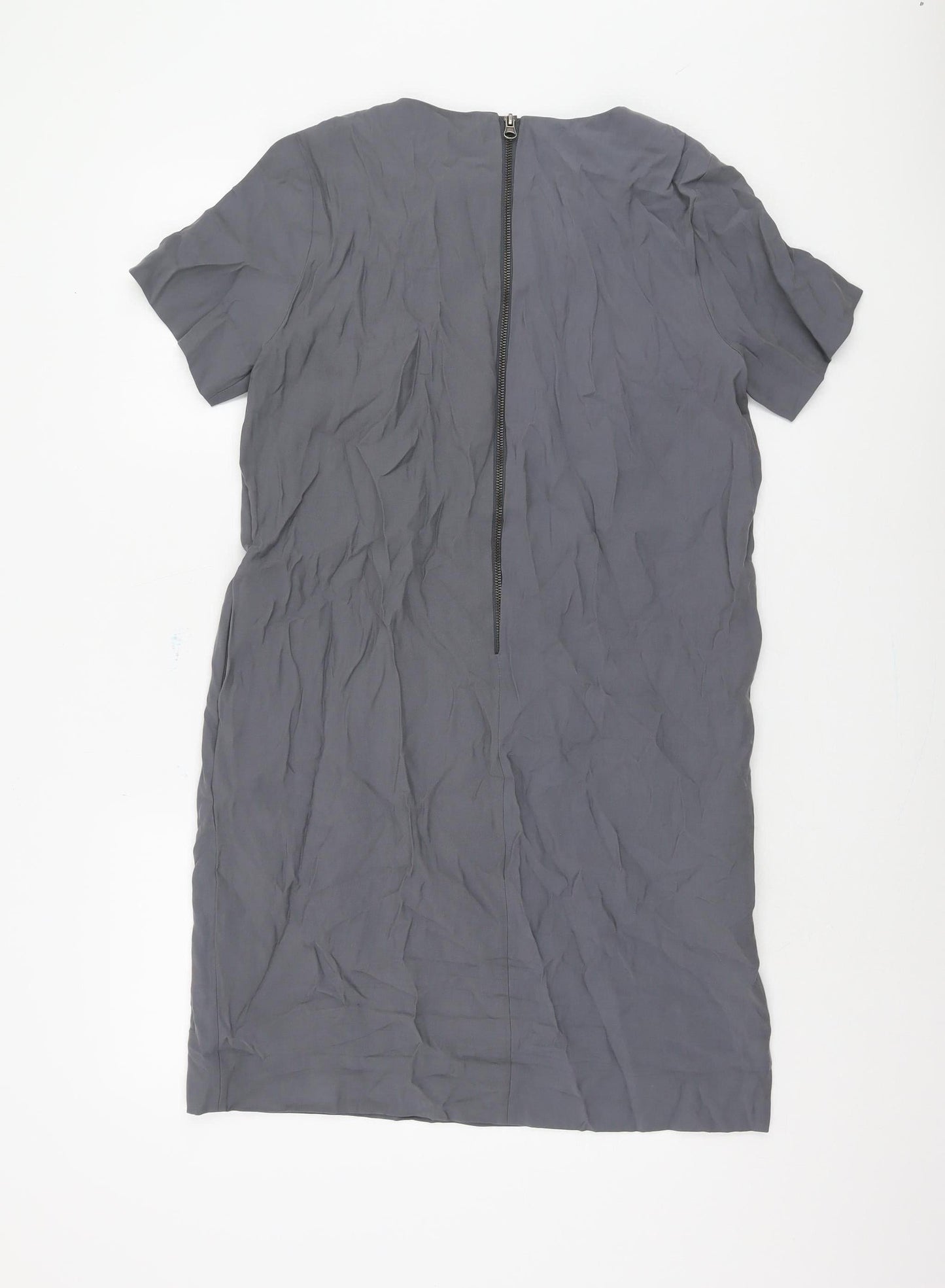 COS Women's Grey Shift Dress - Size 12