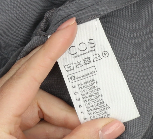COS Women's Grey Shift Dress - Size 12
