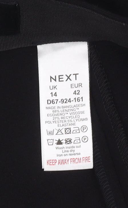 Next Women's Black Straight Trousers Size 14