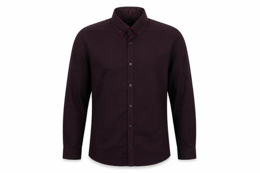 Thomas Nash Men's Purple Striped Long Sleeve Shirt L