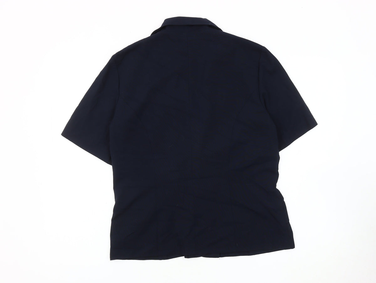 OPUS Women’s Blue Short Sleeve Blazer UK 14