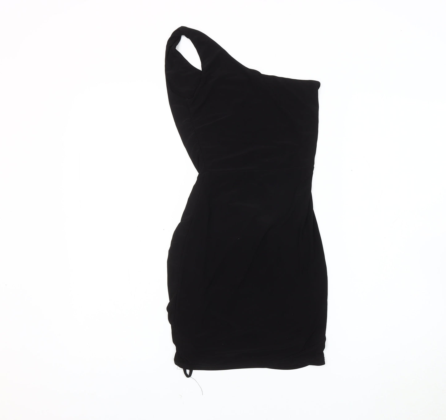 I Saw It First Women Black Knee Length One Shoulder Dress