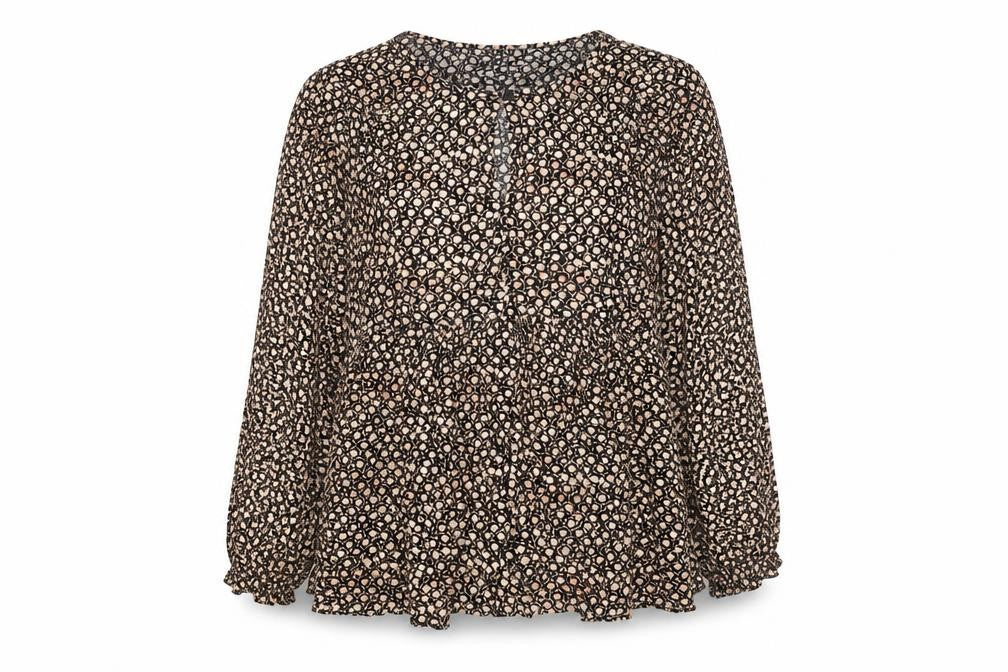 Marks & Spencer Womens Black Floral Blouse Size 16