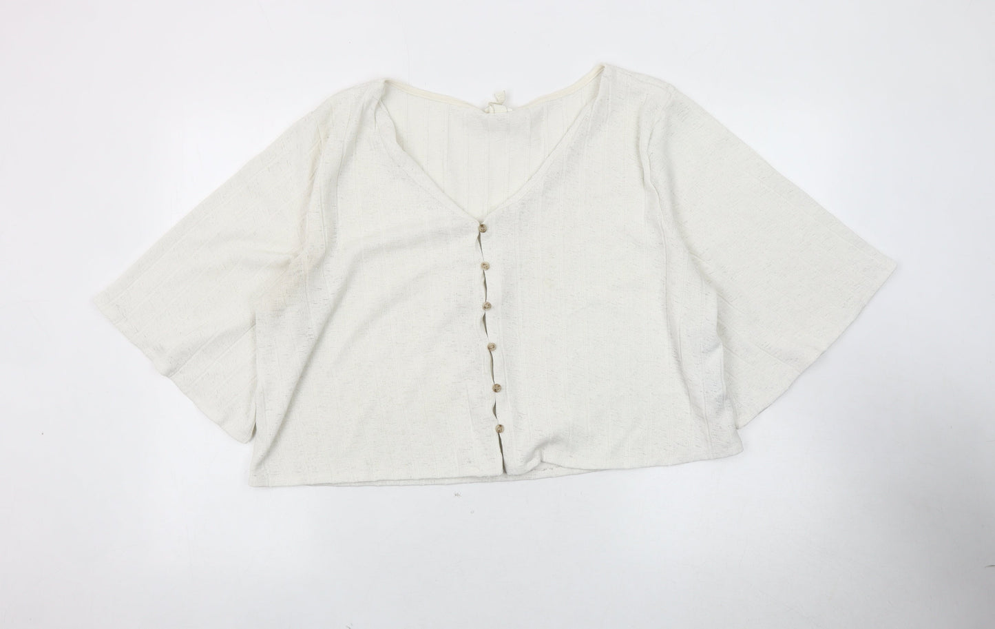 H&M Women's White V-Neck Cardigan XL