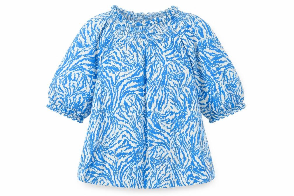 Marks & Spencer Women’s Blue 10 Animal Print Top