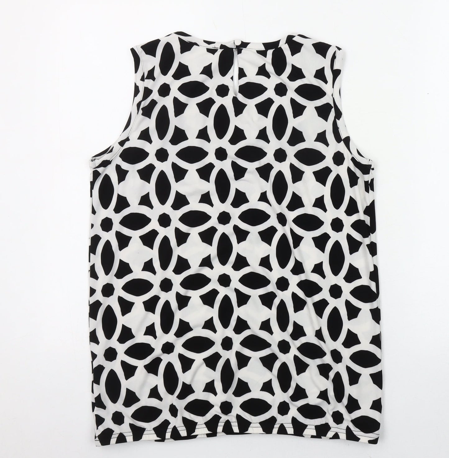 Klass Women's Black/White Geometric Blouse M