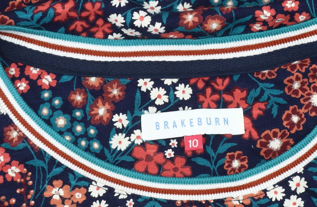 Brakeburn Women's Multicoloured Floral T-Shirt Size 10