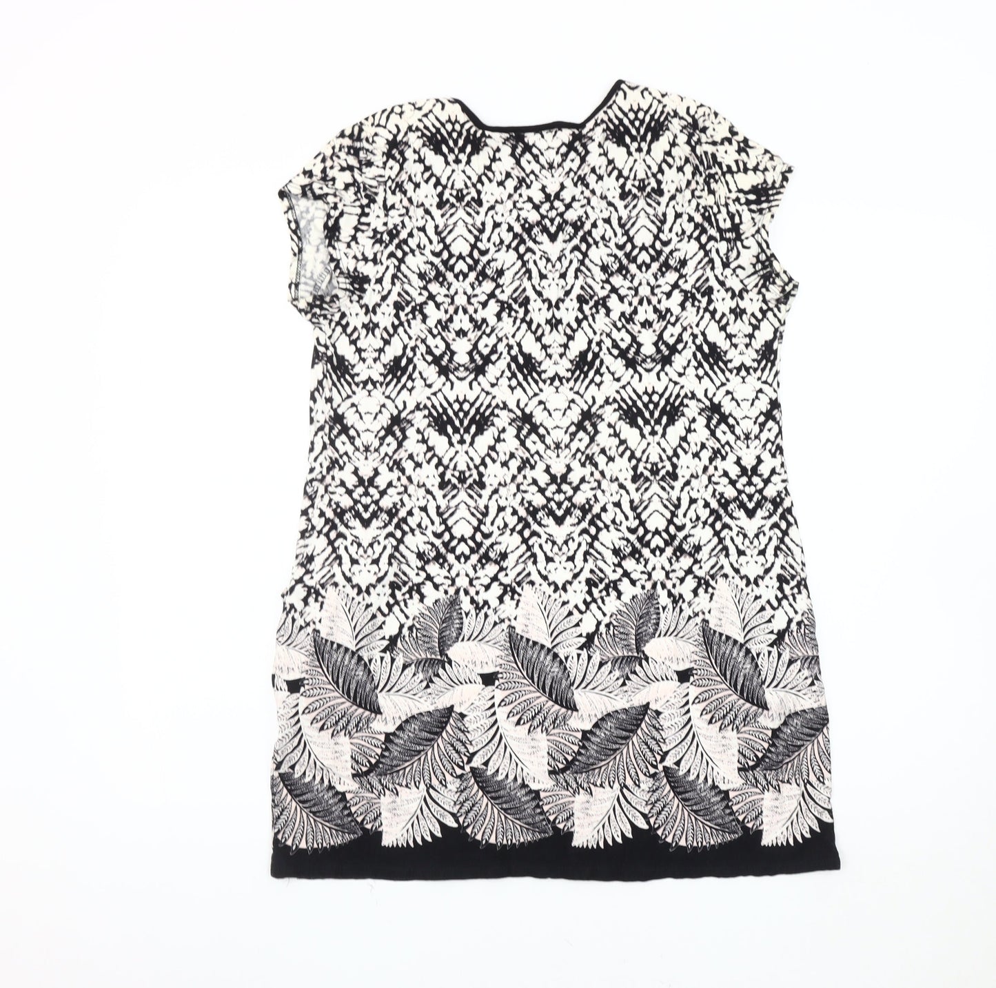 Wallis Women's Black Geometric Petite Blouse, Size L