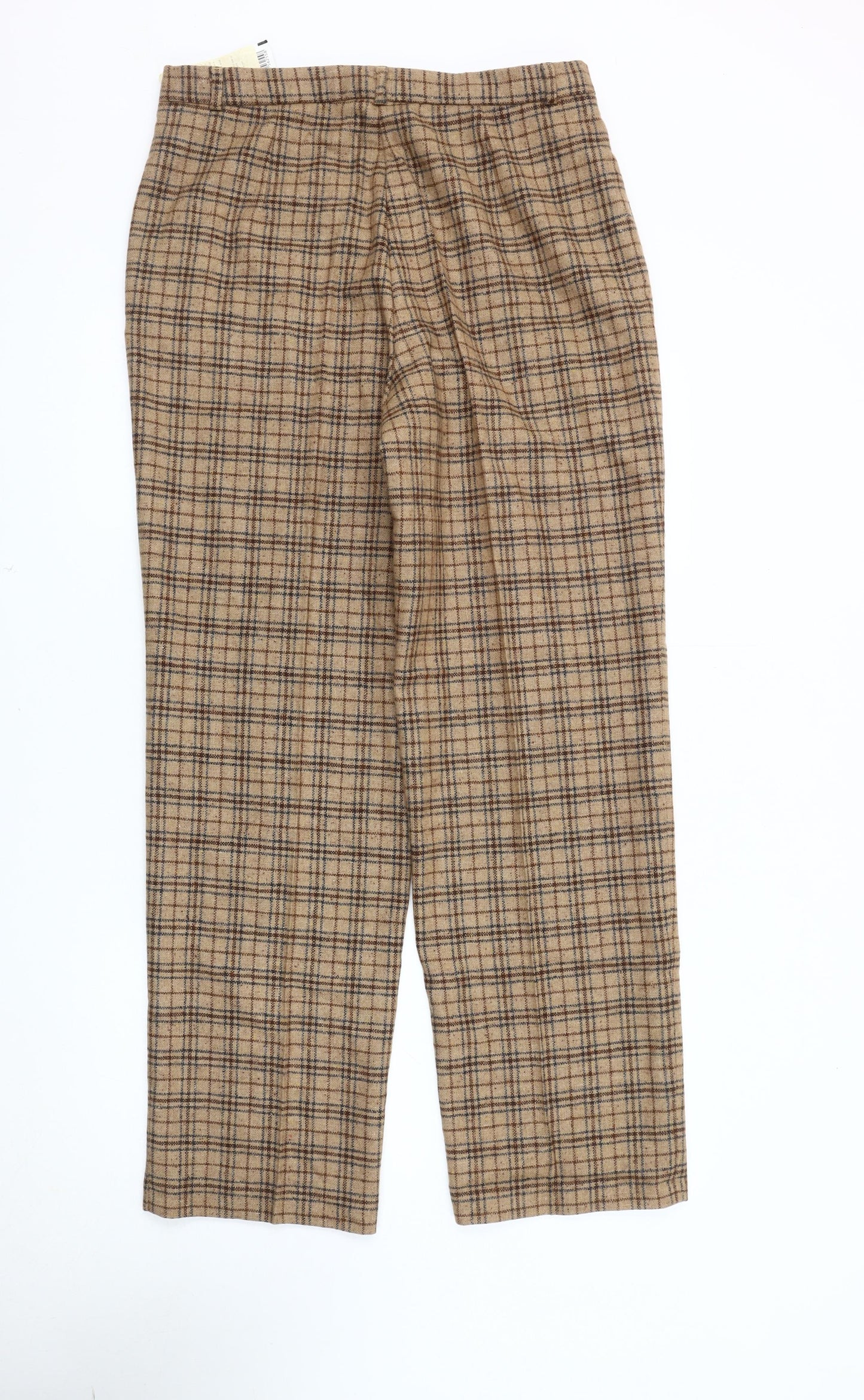 Casablanca Men's Beige Check Trousers Size 18 New