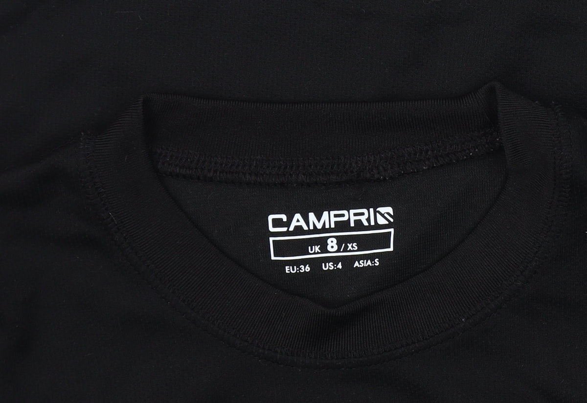 Campri Women's Black XS Long Sleeve Basic T-Shirt