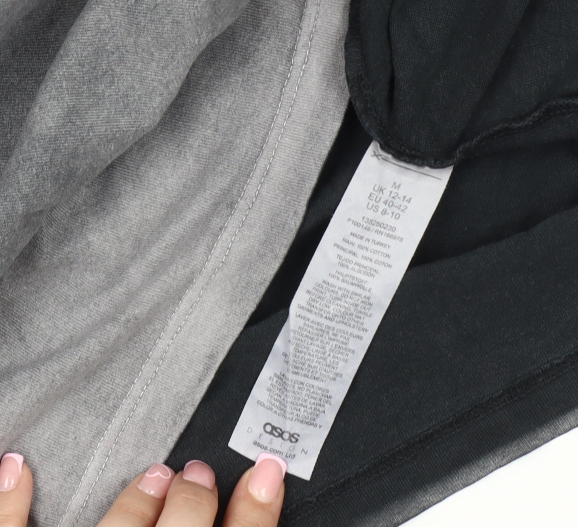 ASOS Unisex Black M Relaxed Cotton T-Shirt